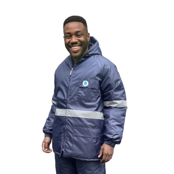 Freezer Jacket with Fixed Hood and Reflective Tape